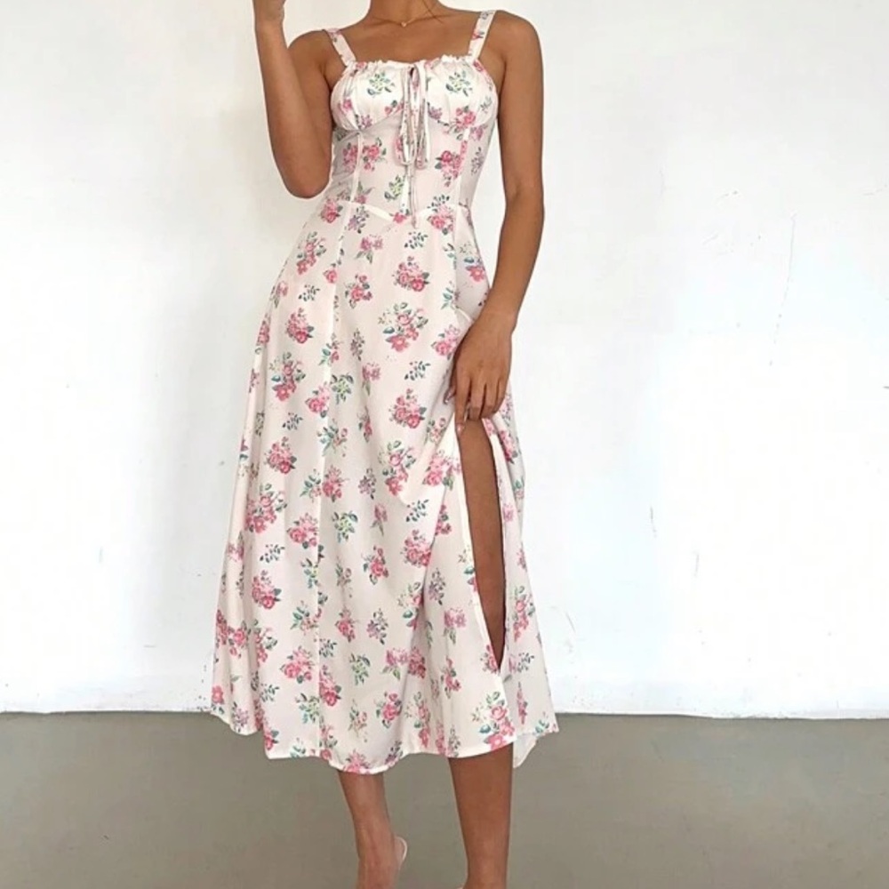 SHEIN Floral Pink Dress